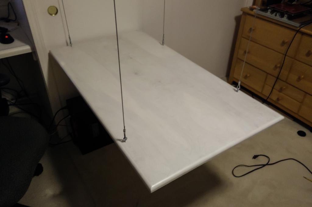 Building a Crank and Pulley Suspended Desk